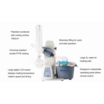 Biobase Hot Sale Automatic LCD Display 1L Rotary Evaporator with Vacuum Pump